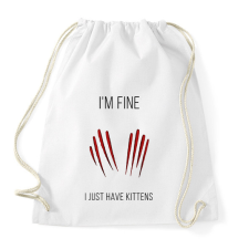 PRINTFASHION Cica karmolás - Sportzsák, Tornazsák - Fehér tornazsák