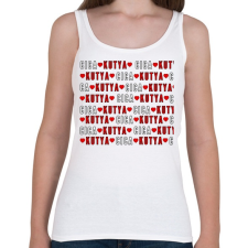 PRINTFASHION cica - kutya - Női atléta - Fehér női trikó