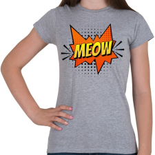 PRINTFASHION Cica meow - Női póló - Sport szürke női póló