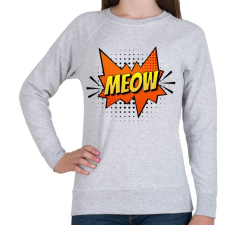 PRINTFASHION Cica meow - Női pulóver - Sport szürke női pulóver, kardigán