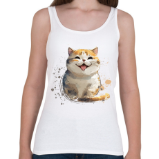 PRINTFASHION cica - Női atléta - Fehér