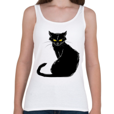 PRINTFASHION cica - Női atléta - Fehér női trikó