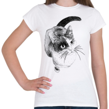 PRINTFASHION Cica - Női póló - Fehér női póló