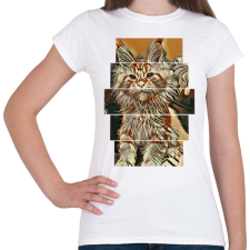 PRINTFASHION Cica - Női póló - Fehér női póló