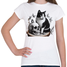 PRINTFASHION Cica - Női póló - Fehér