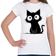 PRINTFASHION Cica - Női póló - Fehér