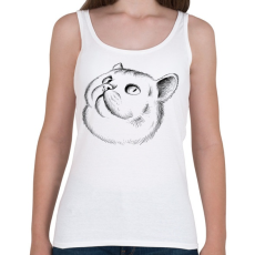 PRINTFASHION Cica rajz - Női atléta - Fehér
