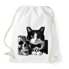 PRINTFASHION Cica - Sportzsák, Tornazsák - Fehér tornazsák