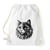 PRINTFASHION Cica - Sportzsák, Tornazsák - Fehér