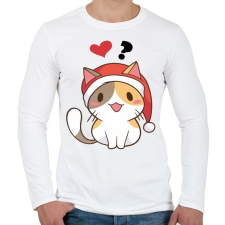 PRINTFASHION Cica - szeretsz ? - Férfi hosszú ujjú póló - Fehér férfi póló