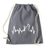 PRINTFASHION Cica szívverés - Sportzsák, Tornazsák - Grafitszürke