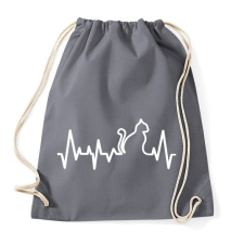 PRINTFASHION Cica szívverés - Sportzsák, Tornazsák - Grafitszürke tornazsák