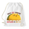 PRINTFASHION Cica - Taco cat visszafelé is olvasva is taco cat  - Sportzsák, Tornazsák - Fehér