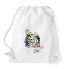 PRINTFASHION Cica - úrhajós - Sportzsák, Tornazsák - Fehér tornazsák