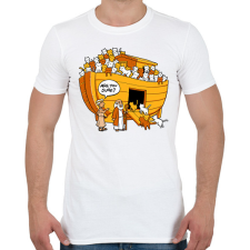 PRINTFASHION Cicafüggőség -Mózes - Férfi póló - Fehér férfi póló