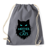 PRINTFASHION Cicák anyja - Sportzsák, Tornazsák - Grafitszürke