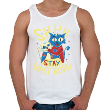 PRINTFASHION Cicák - buliznak - Férfi atléta - Fehér atléta, trikó
