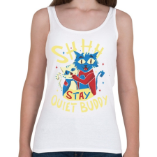 PRINTFASHION Cicák - buliznak - Női atléta - Fehér női trikó