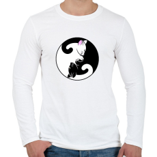 PRINTFASHION Cicák - Férfi hosszú ujjú póló - Fehér