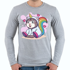 PRINTFASHION Cicakornis - Férfi hosszú ujjú póló - Sport szürke