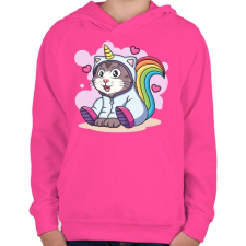 PRINTFASHION Cicakornis - Gyerek kapucnis pulóver - Fukszia gyerek pulóver, kardigán