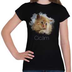 PRINTFASHION cicám - Női póló - Fekete