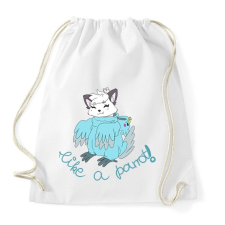PRINTFASHION Cicapapagáj - Sportzsák, Tornazsák - Fehér tornazsák