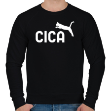PRINTFASHION CICAPUMA - Férfi pulóver - Fekete férfi pulóver, kardigán