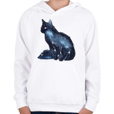 PRINTFASHION Cicás csillagkép - Gyerek kapucnis pulóver - Fehér gyerek pulóver, kardigán