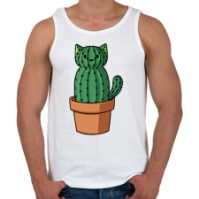 PRINTFASHION Cicás kaktusz - Férfi atléta - Fehér atléta, trikó