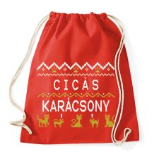 PRINTFASHION CICÁS KARÁCSONY - Sportzsák, Tornazsák - Piros tornazsák