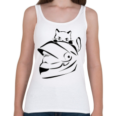 PRINTFASHION cicás - Női atléta - Fehér