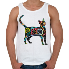 PRINTFASHION Cicás póló - Férfi atléta - Fehér