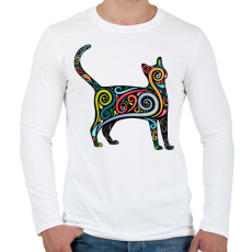 PRINTFASHION Cicás póló - Férfi hosszú ujjú póló - Fehér