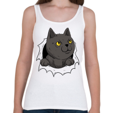 PRINTFASHION Cicás póló - Női atléta - Fehér női trikó