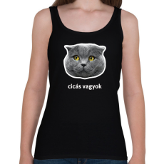 PRINTFASHION cicás vagyok - Női atléta - Fekete