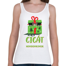 PRINTFASHION Cicát mindenkinek - Női atléta - Fehér női trikó