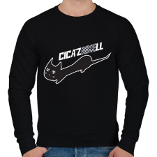 PRINTFASHION cicázNIKEll.w - Férfi pulóver - Fekete férfi pulóver, kardigán