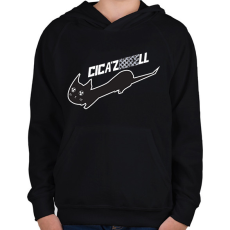 PRINTFASHION cicázNIKEll.w - Gyerek kapucnis pulóver - Fekete