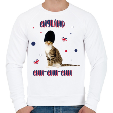 PRINTFASHION Cicc-cicc - England - Férfi pulóver - Fehér