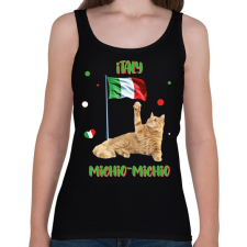 PRINTFASHION Cicc-cicc - Italy - Női atléta - Fekete női trikó