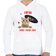 PRINTFASHION Cicc-cicc - Japan - Férfi kapucnis pulóver - Fehér