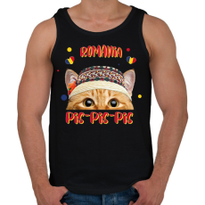 PRINTFASHION Cicc-cicc - Romania - Férfi atléta - Fekete