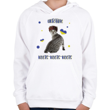 PRINTFASHION Cicc-cicc - Ukraine - Gyerek kapucnis pulóver - Fehér gyerek pulóver, kardigán