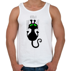 PRINTFASHION Cicmic, aki hazavár - Férfi atléta - Fehér