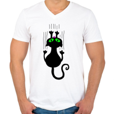 PRINTFASHION Cicmic, aki hazavár - Férfi V-nyakú póló - Fehér férfi póló