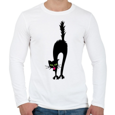 PRINTFASHION Cicmic megijedt - Férfi hosszú ujjú póló - Fehér