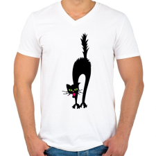 PRINTFASHION Cicmic megijedt - Férfi V-nyakú póló - Fehér férfi póló