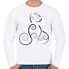 PRINTFASHION Cicmic, oriental - Férfi pulóver - Fehér