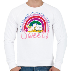 PRINTFASHION Cicus - Férfi pulóver - Fehér